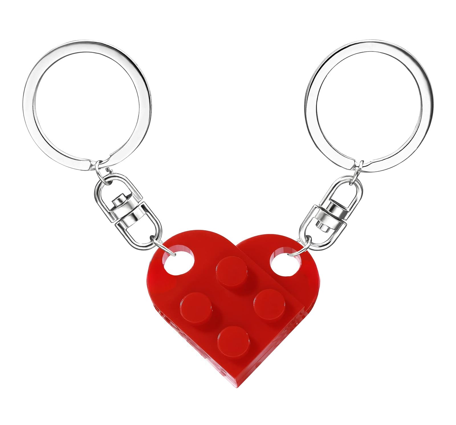 Matching Couple Heart Keychain